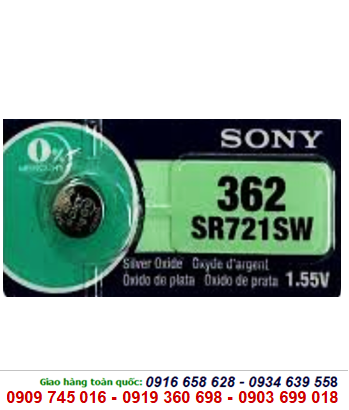 Pin Sony SR721SW, Pin Sony 362 silver oxide 1.55V, Pin đồng hồ chính hãng 